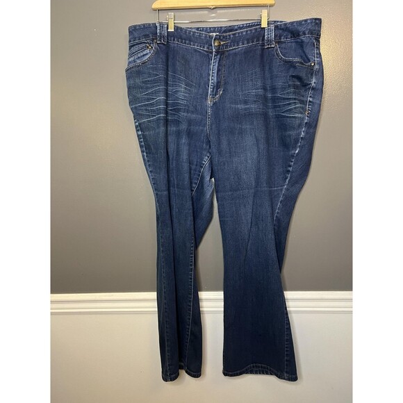 Lane Bryant Jeans Womens 24 Plus Average Blue Distinctly Boot Bootcut Stretch - Picture 2 of 10